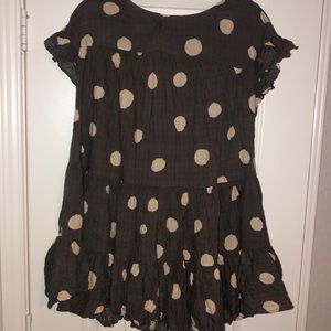 Grayish and purple polka dot dress. Worn twice good condition.